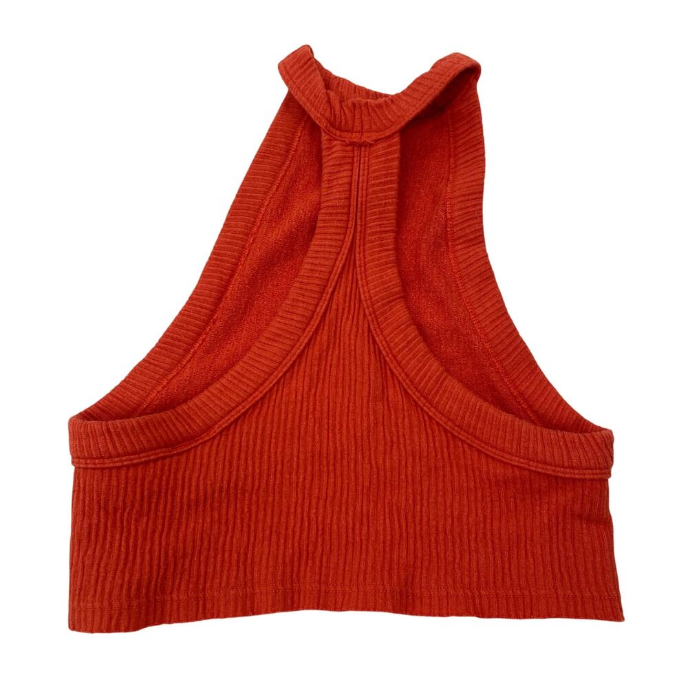 Urban Outfitters red orange ribbeshigh neck crop tank XS/S - Picture 2 of 3